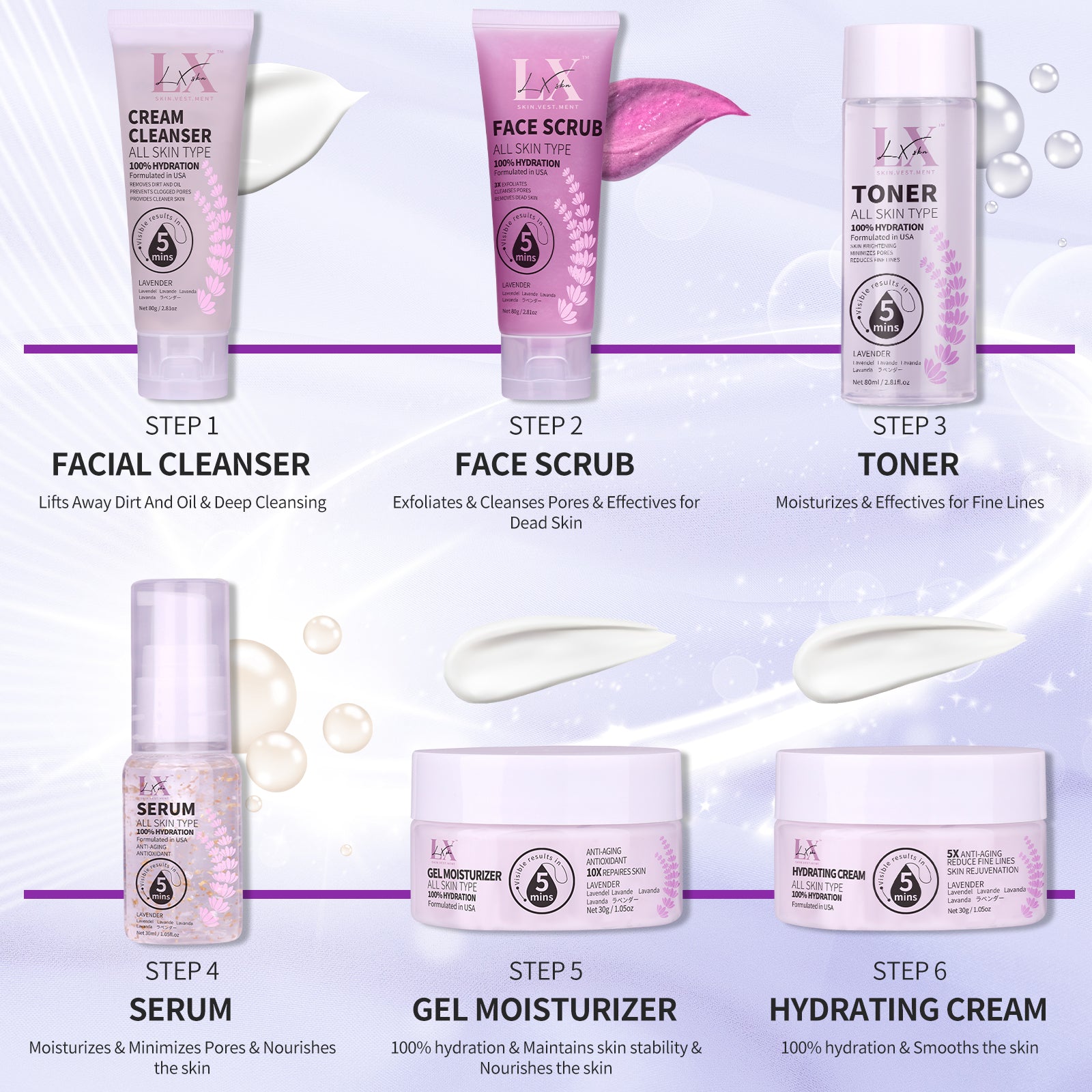 6 Step Skincare Set