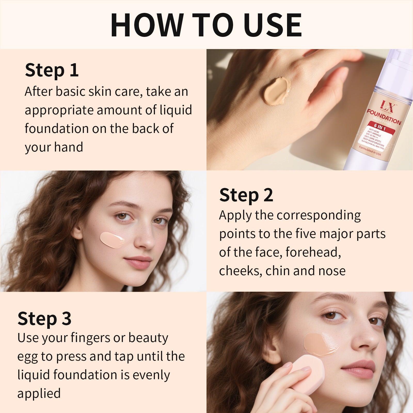 6 in 1 Foundation #106