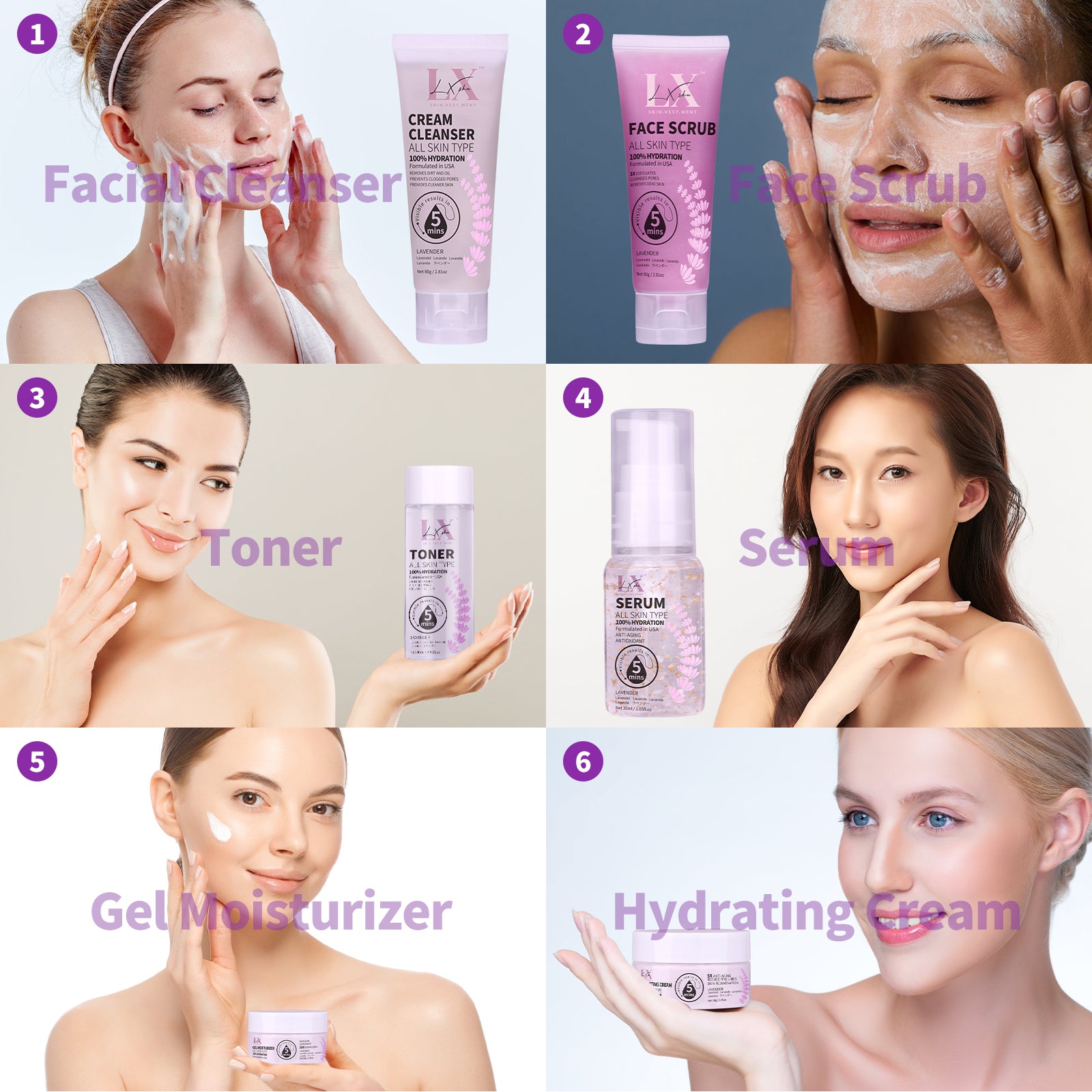 6 Step Skincare Set